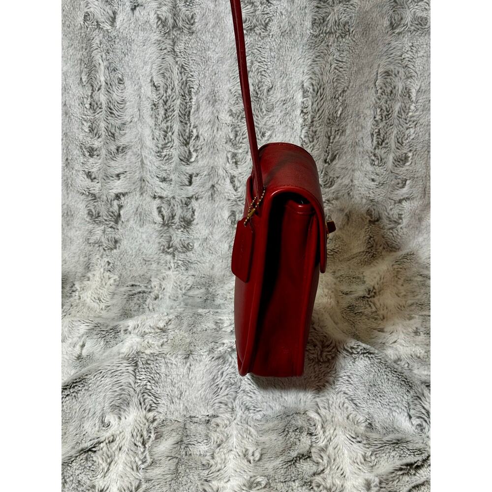 Vintage Coach Small Sidepack 9978 Red Leather Belt Bag Crossbody USA - Picture 3 of 12